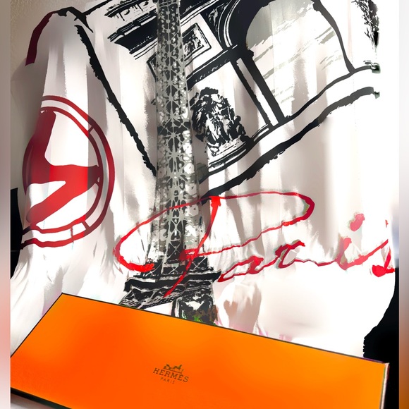 HERMES Vintage Parisian Silk Scarf - Picture 12 of 12